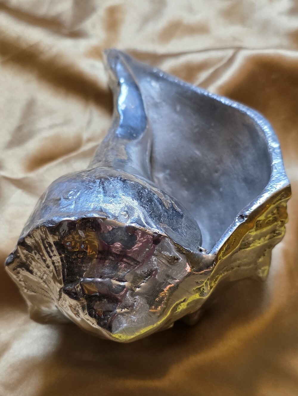 Cast Metal Shell Sculpture Decorative Accent - Picture 10 of 10